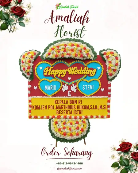 Papan Bunga Pernikahan Lobener